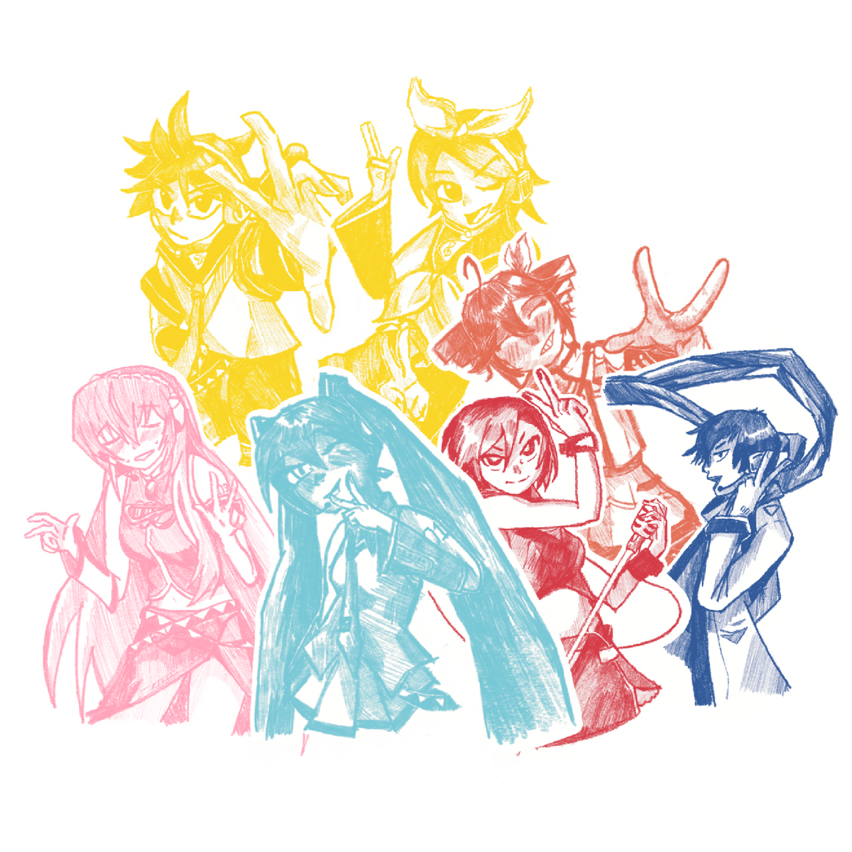 Vocaloid Peace Stickers